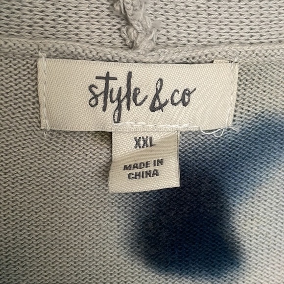 Style&co Thigh length Tie Dye Cardigan size XXL - Picture 3 of 5
